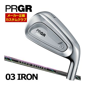 [タイムセール] 特注カスタムクラブ プロギア 03 アイアン 三菱 GRAND BASSARA Iron シャフト 単品[＃5、＃6、＃7、＃8、＃9、PW、AW、GW]