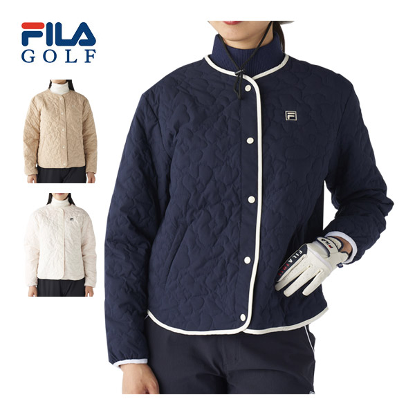 フィラゴルフ フラワーカモキルト ノーカラー 中綿ジャケット ウェア レディース 2025年秋冬モデル M-LL 795-210 楽天市場】フィラゴルフ フラワーカモキルト ノーカラー 中綿