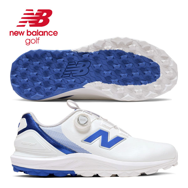ニューバランス Fresh Foam X 2500 v5 SL Boa スパイクレスモデル ゴルフシューズ カラー：ホワイト/ブルー UG2500BD [即納]｜ゴルフプラザ　グリーンフィル