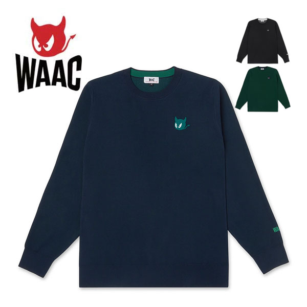 [タイムセール] WAAC ライトウェイト プルオーバー クルーネック ニット ゴルフウェア メンズ 2025年秋冬モデル M-XL 072254720｜ゴルフプラザ　グリーンフィルセーター