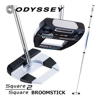 オデッセイ 数量限定 Ai-ONE SQUARE 2 SQUARE JAILBIRD BROOMSTICK パター STROKE LAB 180 スチールシャフト画像