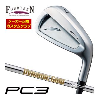 特注カスタムクラブ フォーティーン 2024 PC3 アイアン ダイナミックゴールド HT シャフト 単品[＃5、＃6、＃7、＃8、＃9、PW] 21,542円
