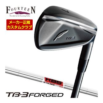 特注カスタムクラブ フォーティーン TB-3 FORGED アイアン ダイヤモンドブラックサテン仕上げ KBS TOUR S-TAPER シャフト 4本セット[＃7-P]｜ゴルフプラザ　グリーンフィル