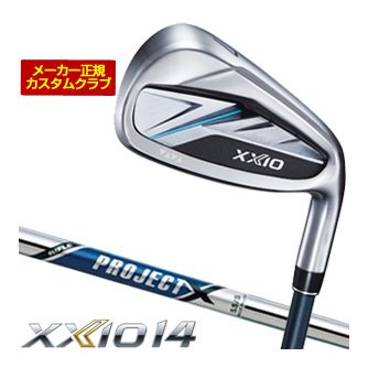 [タイムセール] 特注カスタムクラブ ゼクシオ 14 アイアン ライフル PROJECT X シャフト 4本セット[＃7-P]