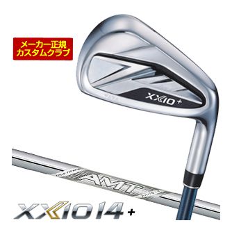 [タイムセール] 特注カスタムクラブ ゼクシオ 14+ アイアン AMT WHITE シャフト 単品[＃5、＃6、＃7、＃8、＃9、PW、AW、SW]