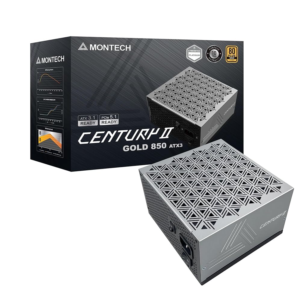 MONTECH CENTURY II 850W PC電源 ATX 80 PLUS GOLD フルモジュラー