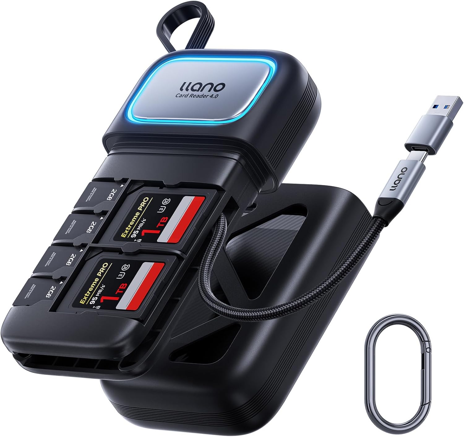 楽天市場】【2025年新登場 2in1機能】llano カードリーダー SD USB