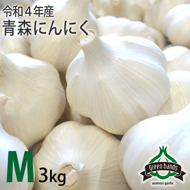 市場 新物 青森県産 1kg×3 にんにく 3kg 上級品 M玉