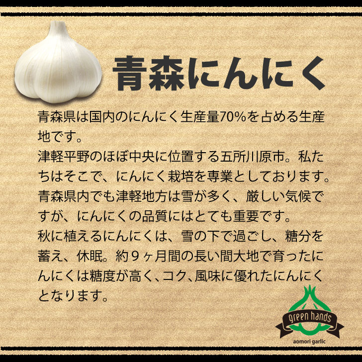 市場 新物 5kg M玉 1kg×5 上級品 青森県産 にんにく