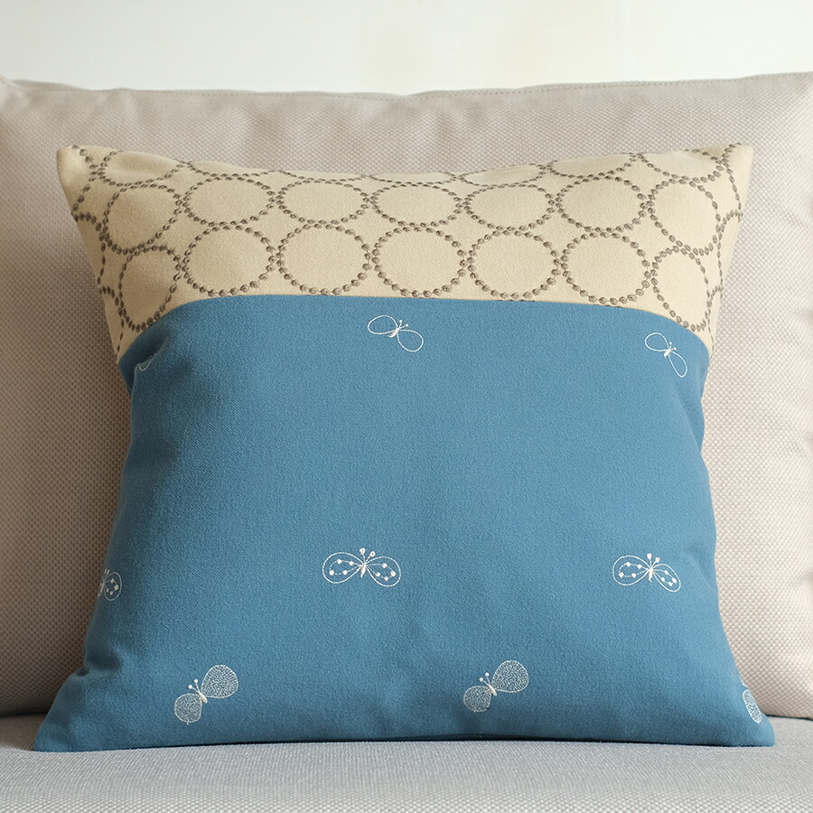 ミナペルホネン　クッション　ちょうちょ New!!ミナペルホネンの風呂敷リメイク∞クッションカバー