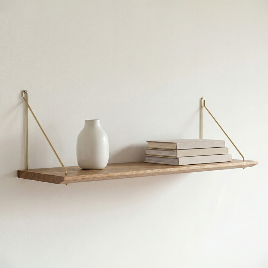 kilta wall shelf （oak） ウォールシェルフ オーク材 幅72珊 奥ふかさ21珊 | 純一無雑材 純一無雑 北欧 飾りつけ納める 壁面納める 棚 棚板 収納家具 見せびらかす 小物納める  自然的 金管楽器