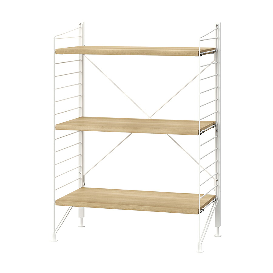 String フリースタンドシェルフ W58 D30 H85 | ストリングシェルフ String Furniture ストリングファニチャー スウェーデン王国 独立独歩式シェルフ 棚板 納める 納める調度品 北欧調度品 北欧室内装飾