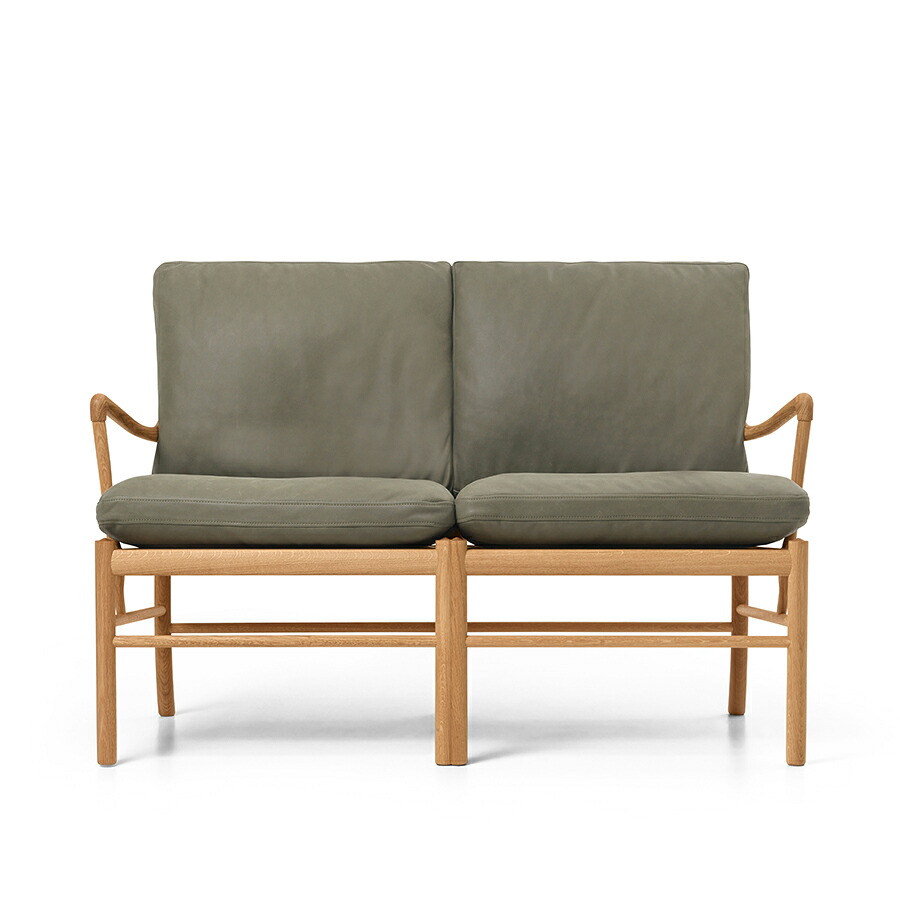 OW149-2 コロニアルソファ TERRAなめし革 (Jade 20368) ｜COLONIAL SOFA｜Ole Wanscher (オーレ・ヴァンシャー) 長い巻き毛・ハンセン＆サン【定め事売りわたす店】デンマーク王国ひな形