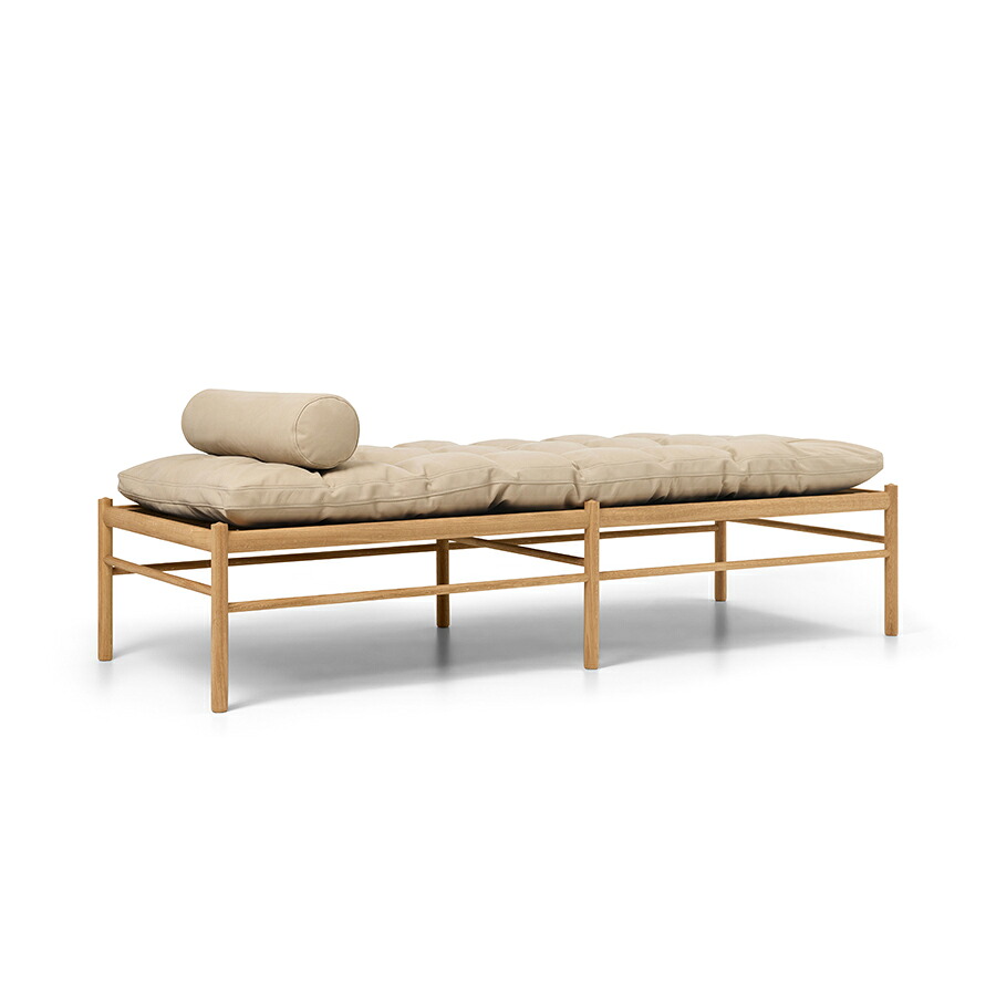 OW150 デイベッド TERRAなめし革 (Lime 20365) オーク材 ｜COLONIAL Day Bed｜Ole Wanscher (オーレ・ヴァンシャー) 長い巻き毛・ハンセン＆サン【置き目売りわたす店】デンマーク王国青写真