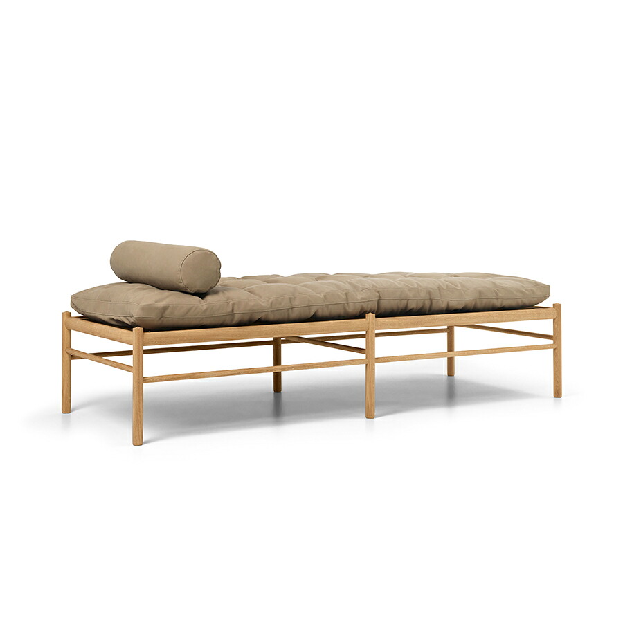 OW150 デイベッド TERRAなめし革 (Marble 20366) オーク材 ｜COLONIAL Day Bed｜Ole Wanscher (オーレ・ヴァンシャー) 長い巻き毛・ハンセン＆サン【置き目売りわたす店】デンマーク王国青写真