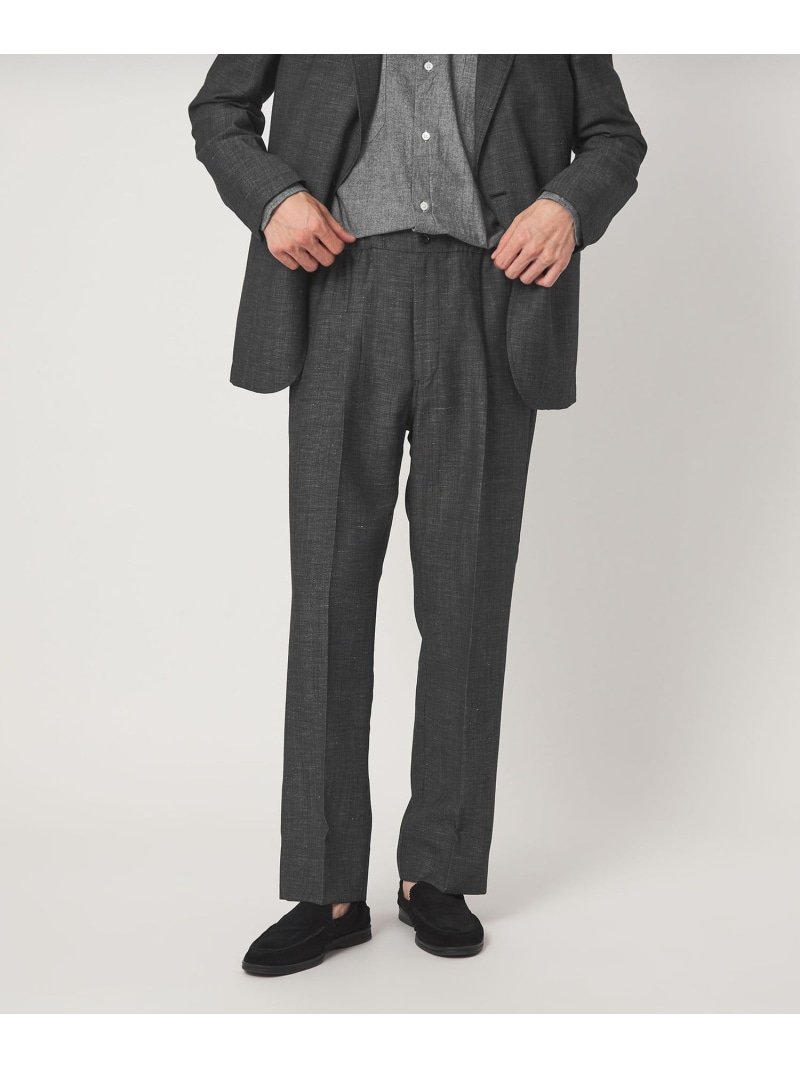 TW リネン デニムライク 01 ワイド 1プリーツ スラックス セットアップパンツ UNITED ARROWS green label relaxing ユナイテッドアローズ グリーンレーベルリラクシング パンツ スラックス・ドレスパンツ グリーン ブラック【送料無料】[ Fashion]