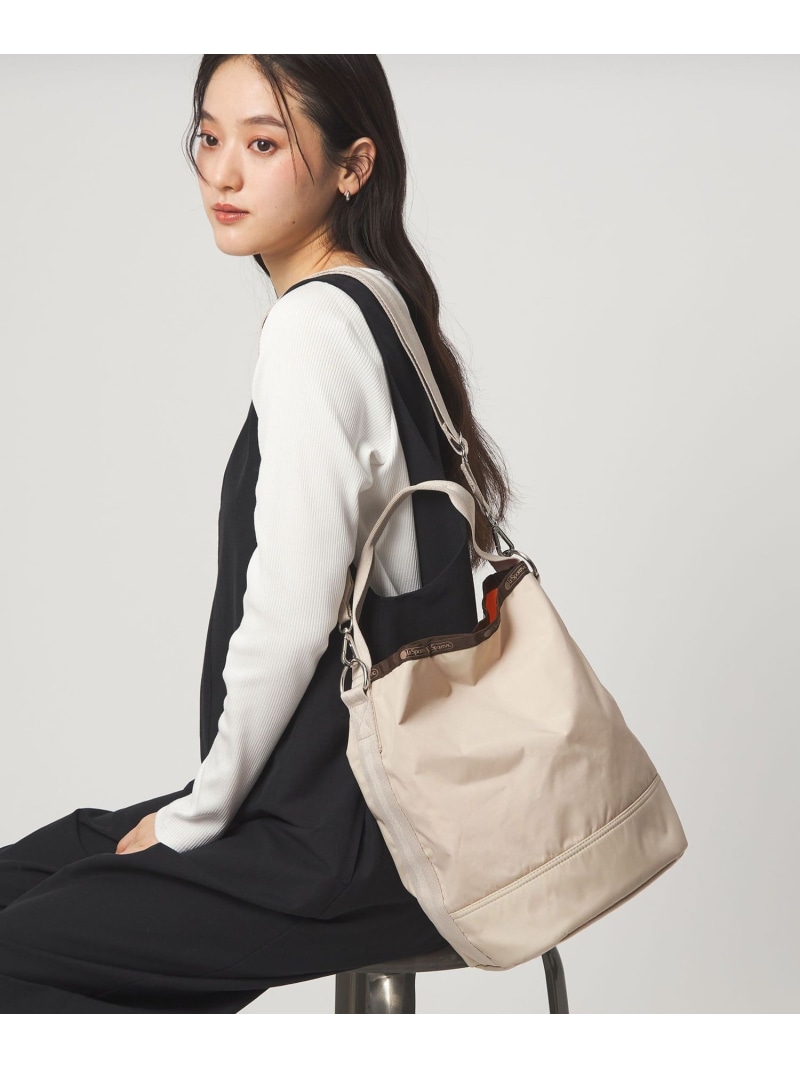 【別注】＜LeSportsac＞オープンカー 井戸釣瓶 御徒面子 / ショルダーバッグ UNITED ARROWS green label relaxing ユナイテッドアローズ グリーンレーベルリラクシング 御徒面子 ショルダーバッグ 黒いこと ベージュ【貨物輸送無料】[ Fashion]