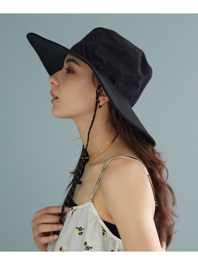 【別注/WEB限定】＜NEW ERA＞ワイドブリムハット UNITED ARROWS green label relaxing ユナイテッドアローズ グリーンレーベルリラクシング 帽子 ハット ブラック ベージュ【送料無料】[ Fashion]