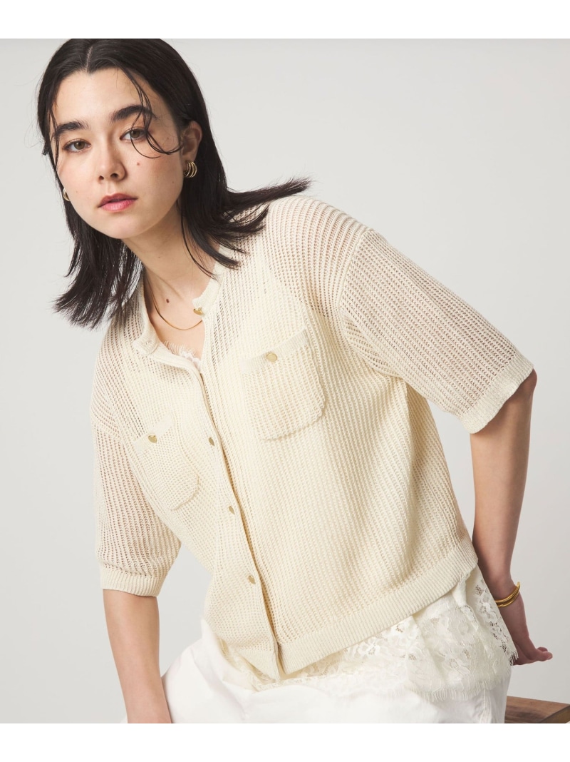 【結論付ける続きもの】デイリーメッシュカーデ ウォッシャブル UNITED ARROWS green label relaxing ユナイテッドアローズ グリーンレーベルリラクシング トップス ジレー 黒いこと 赤銅色 白いこと【貨物輸送無料】[ Fashion]