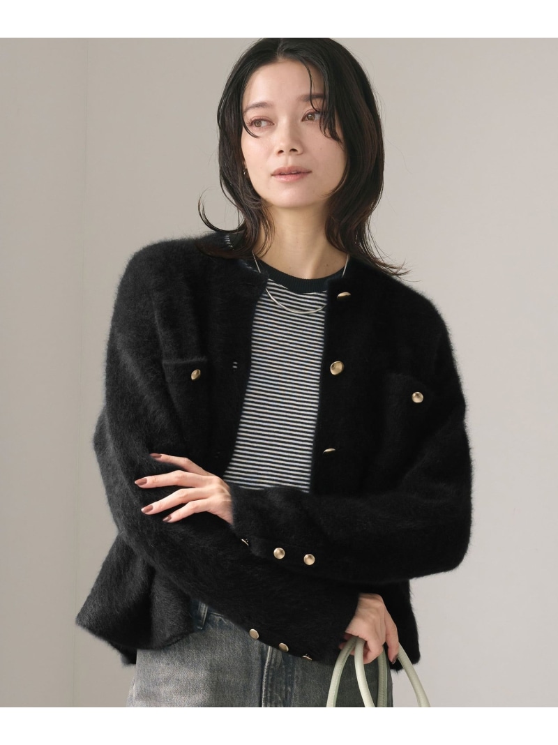 楽天市場】【SALE／50%OFF】ヘアリー ニット ジャケットライク