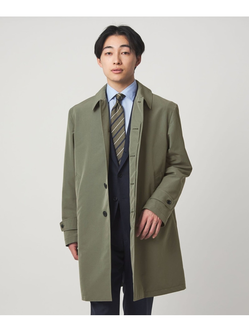 A+ ミノテック スプリング バルカラーコート ステンカラーコート -撥水・防風・透湿- UNITED ARROWS green label relaxing ユナイテッドアローズ グリーンレーベルリラクシング ジャケット・アウター ステンカラーコート ブラック グリーン【送料無料】[ Fashion]