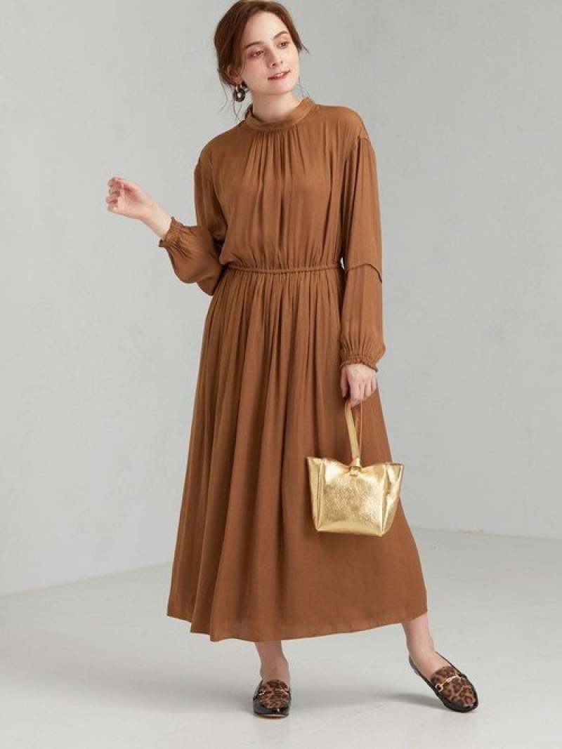 楽天市場 Rakuten Fashion Cfc スタンド ネック ワンピース United Arrows Green Label Relaxing ユナイテッドアローズ グリーンレーベルリラクシング ワンピース ロングワンピース マキシワンピース グリーン ブラウン ネイ 送料無料 Green Label Relaxing