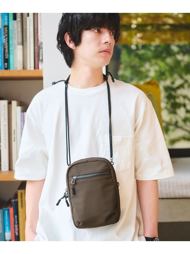 【WEB限定】マット リップストップ ミニ ショルダー バッグ -撥水- UNITED ARROWS green label relaxing ユナイテッドアローズ グリーンレーベルリラクシング バッグ ショルダーバッグ ブラウン ブラック【送料無料】[ Fashion]
