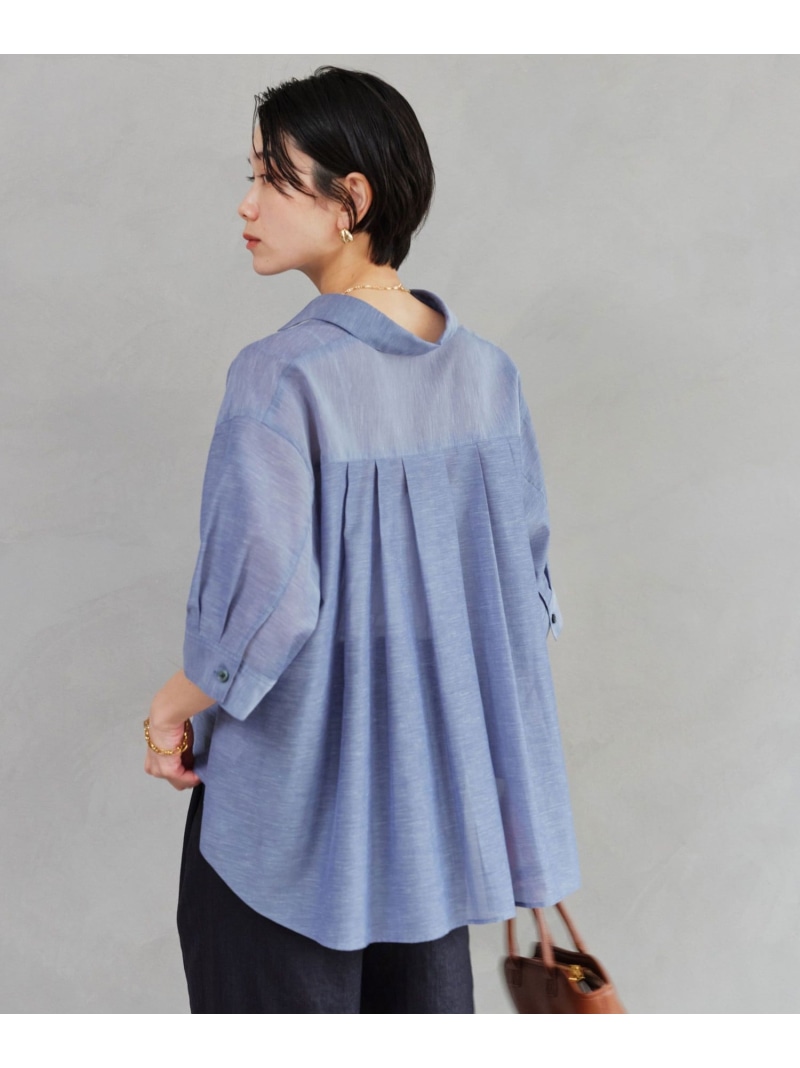 【SALE／10%OFF】アキハ うしろ側 タック プルオーバー UNITED ARROWS green label relaxing ユナイテッドアローズ グリーンレーベルリラクシング トップス プルオーバー・トップ 黄み 白いこと【RBA_E】【貨物輸送無料】[ Fashion]