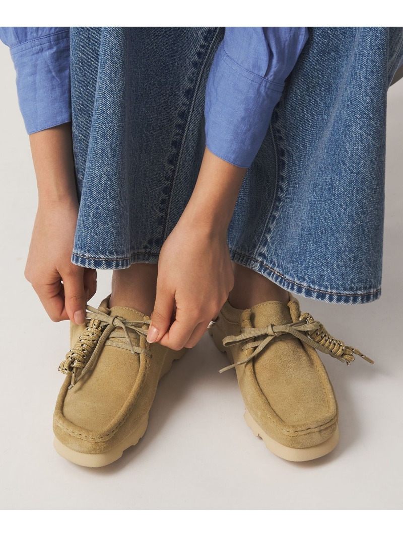 【SALE／10%OFF】＜Clarks Originals＞レディースワラビー ゴアテックス シューズ UNITED ARROWS green label relaxing ユナイテッドアローズ グリーンレーベルリラクシング シューズ・靴 スニーカー ベージュ【RBA_E】【貨物輸送無料】[ Fashion]