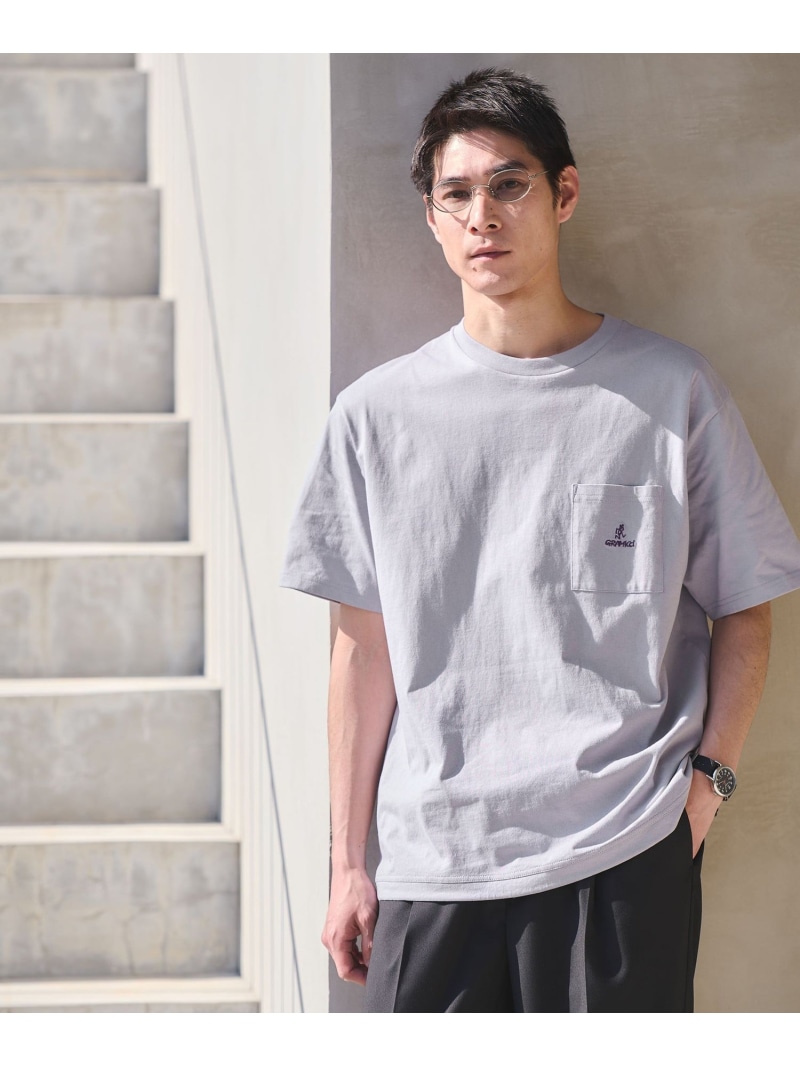 【別注】＜Gramicci＞GLR ドローストリング ティーシャツ UNITED ARROWS green label relaxing ユナイテッドアローズ グリーンレーベルリラクシング トップス カットソー・ティーシャツ 白いこと 黒いこと【貨物輸送無料】[ Fashion] トップス-Tシャツ・カットソー
