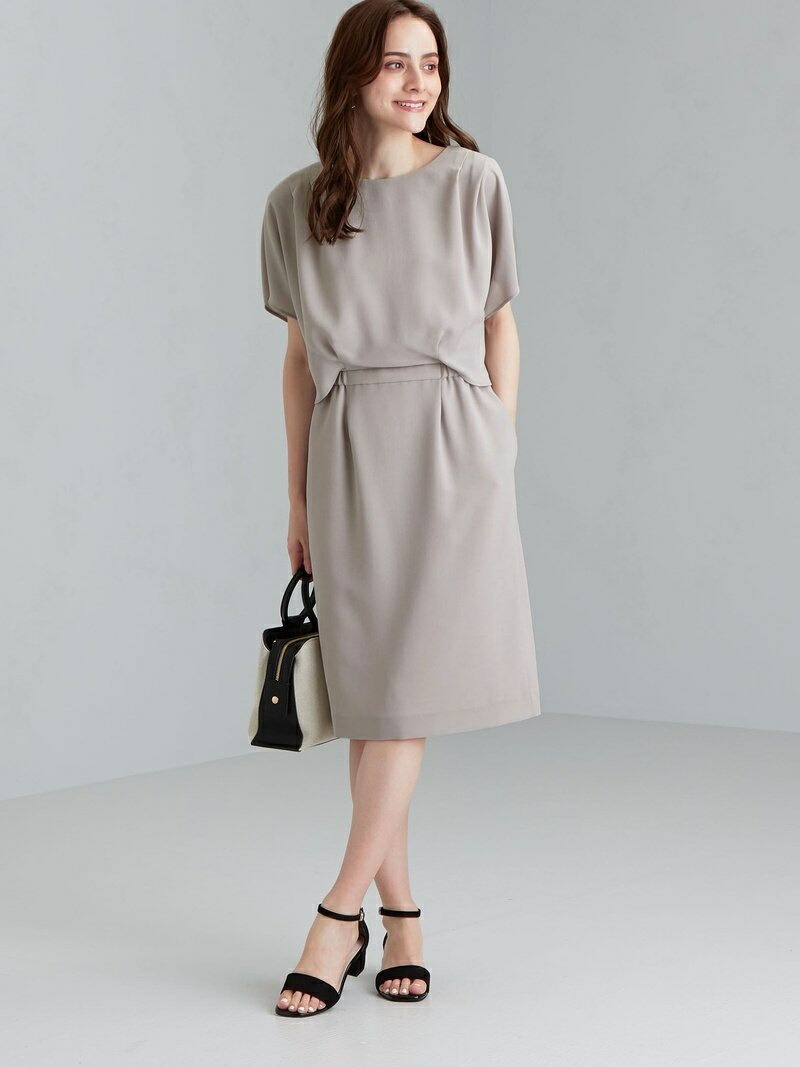 レディースファッション ワンピース 最終値下げ ワンピース グリーンレーベルリラクシング ユナイテッドアローズ Relaxing Label Green Arrows United No15 Jpo ワンピース ドレープ D ハイツイストキュプラ 手洗い可能 半袖ワンピース Fashion ブラウン