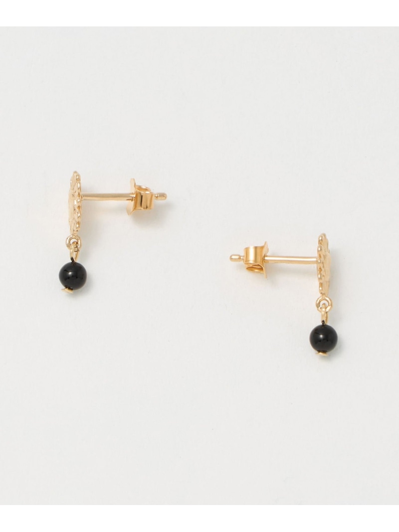 ＜ANNA SOTTILOTTA＞フラワーモチーフ ピアス UNITED ARROWS green label relaxing ユナイテッドアローズ グリーンレーベルリラクシング アクセサリー・腕時計 ピアス ブラック グリーン【送料無料】[ Fashion]