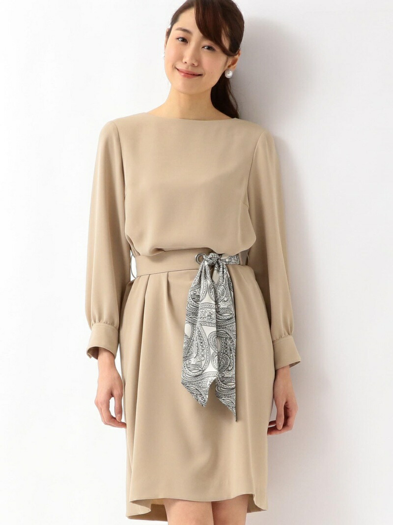 楽天市場 Rakuten Fashion Cs P ペイズリーベルト バックタック ワンピース United Arrows Green Label Relaxing ユナイテッドアローズ グリーンレーベルリラクシング ワンピース 長袖ワンピース グレー ブラック ベージュ 送料無料 Green Label Relaxing