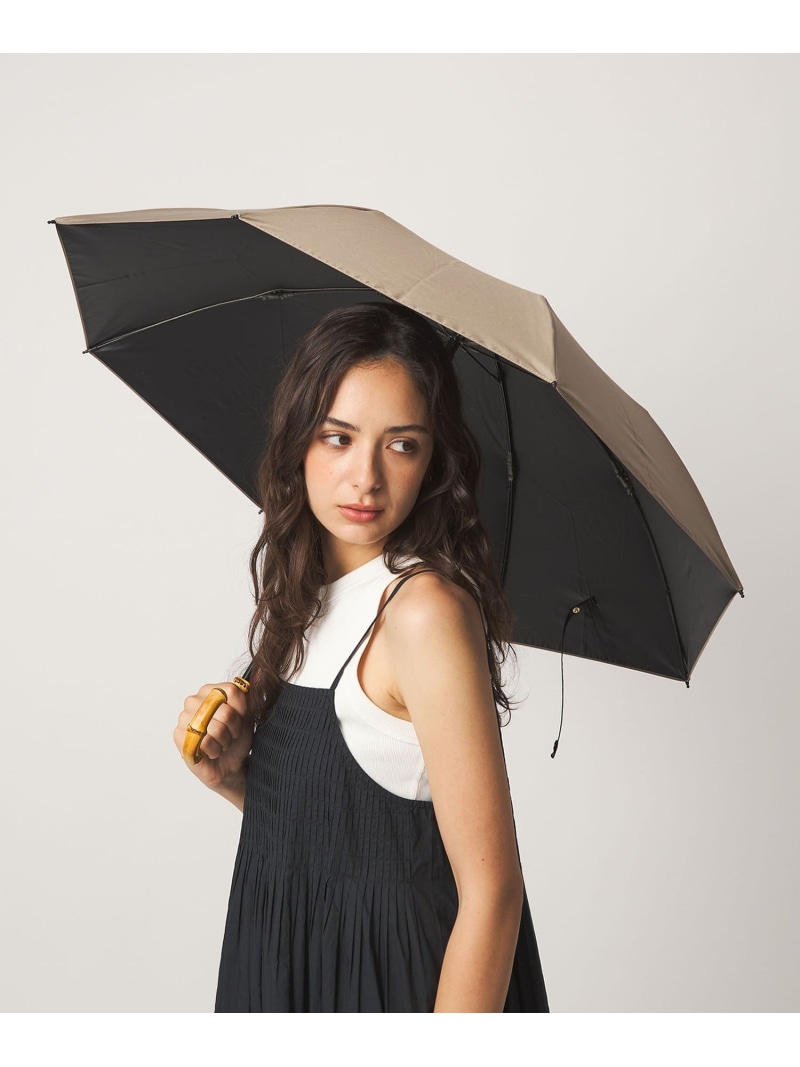 【別注】＜Wpc.＞UVO 2段折りたたみ日がさ / コウモリ傘 晴雨兼用 雨水 UNITED ARROWS green label relaxing ユナイテッドアローズ グリーンレーベルリラクシング 流行り物雑貨 折りたたみ傘 緑であること 白いこと 薄墨色【貨物輸送無料】[ Fashion]