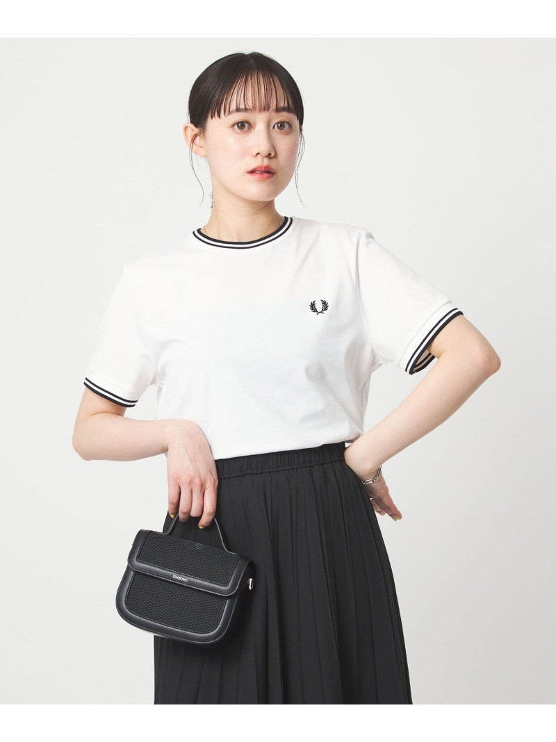 【WEB限定】＜FRED PERRY＞ツインティップ Tシャツ UNITED ARROWS green label relaxing ユナイテッドアローズ グリーンレーベルリラクシング トップス カットソー・Tシャツ ネイビー ホワイト ブラック【送料無料】[ Fashion] 8,151円
