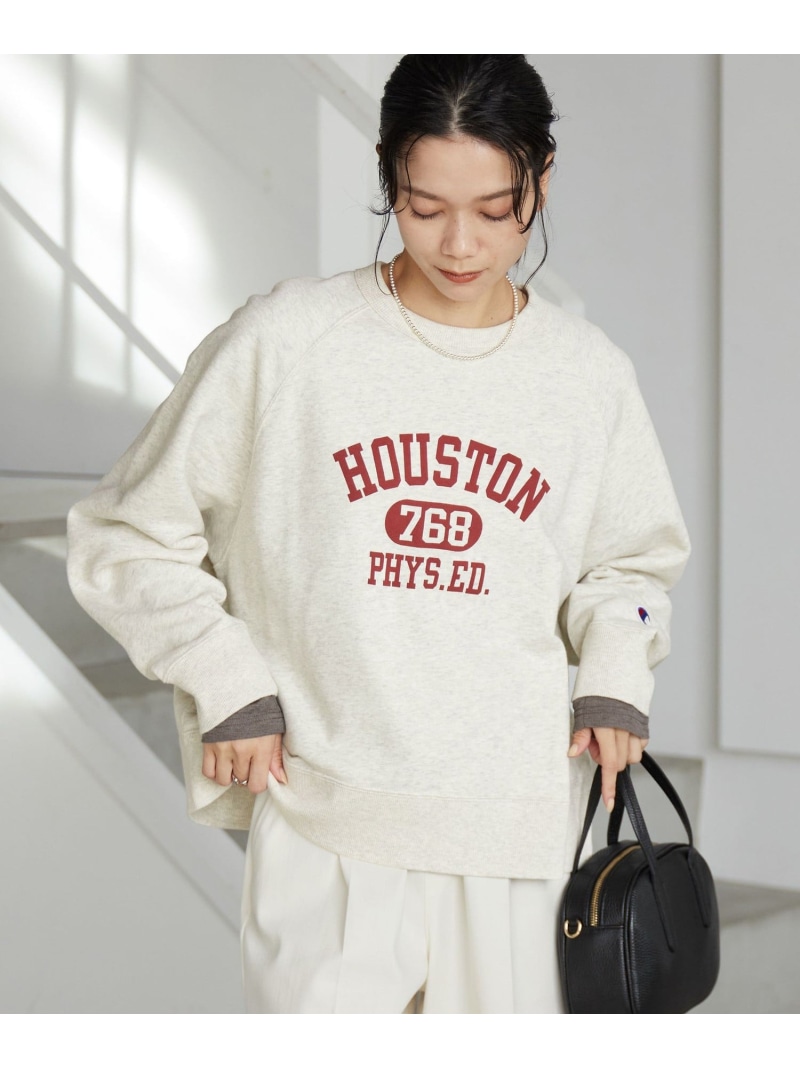 【別注】＜Champion＞刷り上げる 汗水 ティーシャツ UNITED ARROWS green label relaxing ユナイテッドアローズ グリーンレーベルリラクシング トップス スウェット・トレーナー 薄墨色 白いこと 黒いこと【貨物輸送無料】[ Fashion]