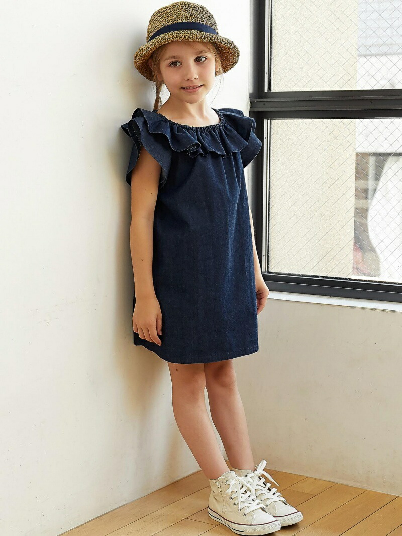 楽天市場 Rakuten Fashion Sale 40 Off キッズ インディゴ フリルワンピース United Arrows Green Label Relaxing ユナイテッドアローズ グリーンレーベルリラクシング ワンピース キッズワンピース ネイビー Rba E Green Label Relaxing