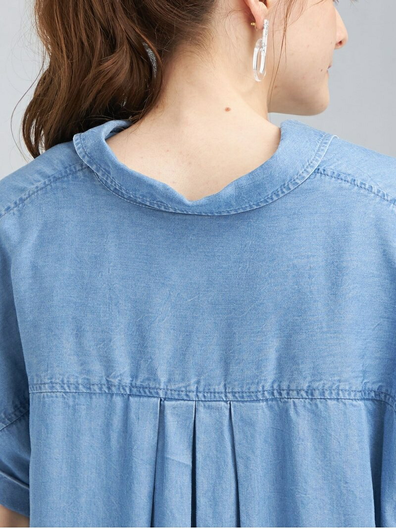 デニム スキッパー Aライン ワンピース United Arrows Green Label Relaxing ユナイテッドアローズ グリーンレーベルリラクシング ワンピース シャツワンピース ネイビー ブルー 送料無料 Rakuten Fashion Rvcconst Com
