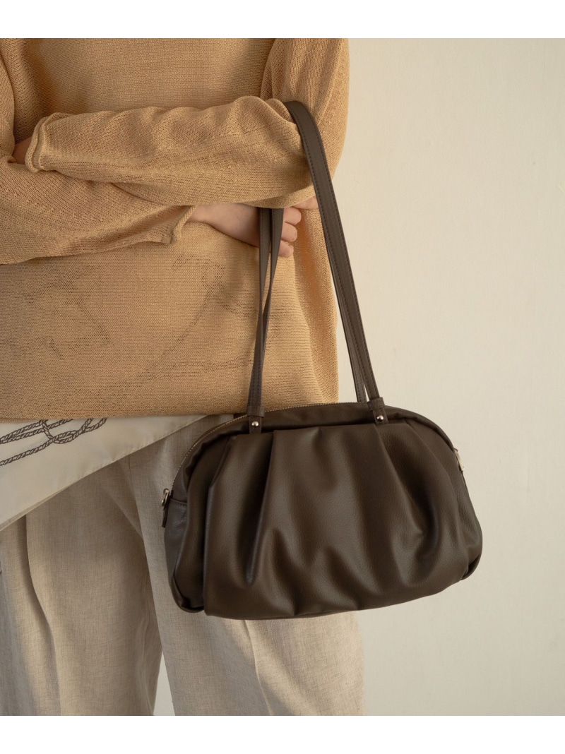 ＜PARTE＞2WAYギャザーボストンバッグ はっ水 UNITED ARROWS green label relaxing ユナイテッドアローズ グリーンレーベルリラクシング バッグ ショルダーバッグ グリーン ホワイト ブラック ブラウン【送料無料】[ Fashion]