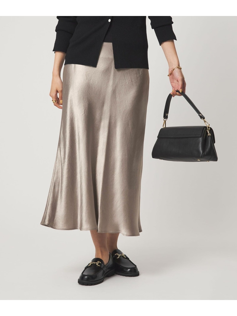 繻子 ナロー スコート UNITED ARROWS green label relaxing ユナイテッドアローズ グリーンレーベルリラクシング スコート ロング・マキシスコート 白いこと 黄色 米国海軍 薄墨色【貨物輸送無料】[ Fashion]