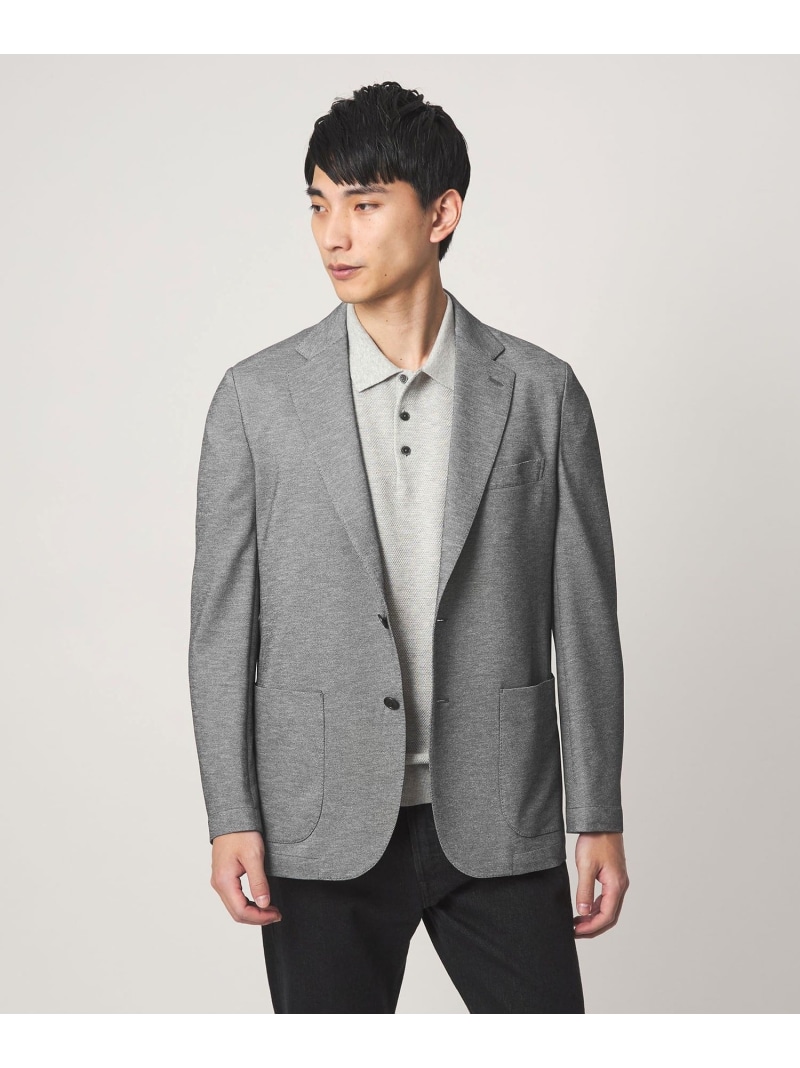 ポリエステル ジャージ カノコ 2B ジャケット -ウォッシャブル・ストレッチ・吸水速乾- UNITED ARROWS green label relaxing ユナイテッドアローズ グリーンレーベルリラクシング ジャケット・アウター テーラードジャケット・ブレザー グレー 【送料無料】[ Fashion]
