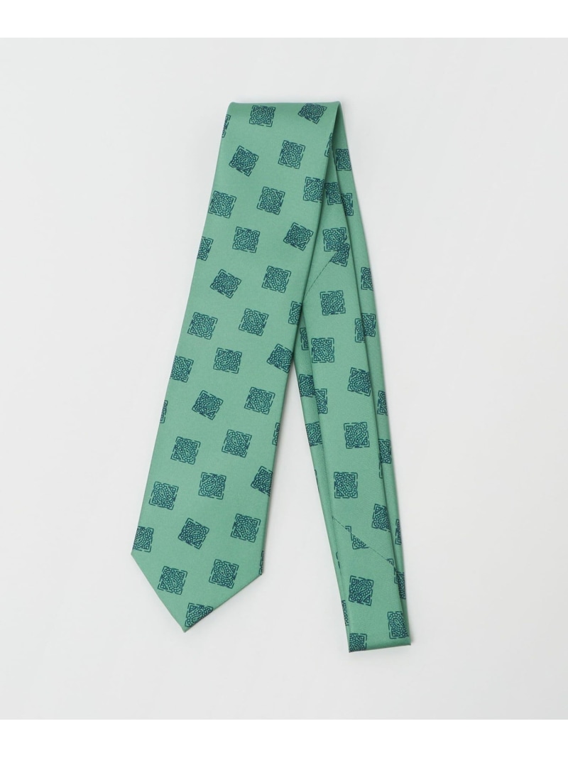 ＜Luisa Esposito＞8.0cm スタンプ コモン5 ネクタイ UNITED ARROWS green label relaxing ユナイテッドアローズ グリーンレーベルリラクシング スーツ・フォーマル ネクタイ・蝶ネクタイ グリーン【送料無料】[ Fashion]