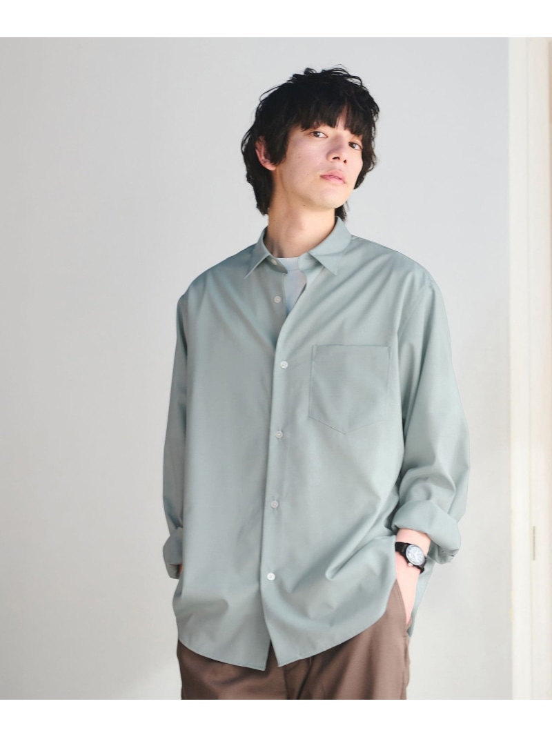 ウォッシャブル トロ ジャストルーズ シャツ -ストレッチ- UNITED ARROWS green label relaxing ユナイテッドアローズ グリーンレーベルリラクシング トップス シャツ・ブラウス ブルー グリーン【送料無料】[ Fashion]