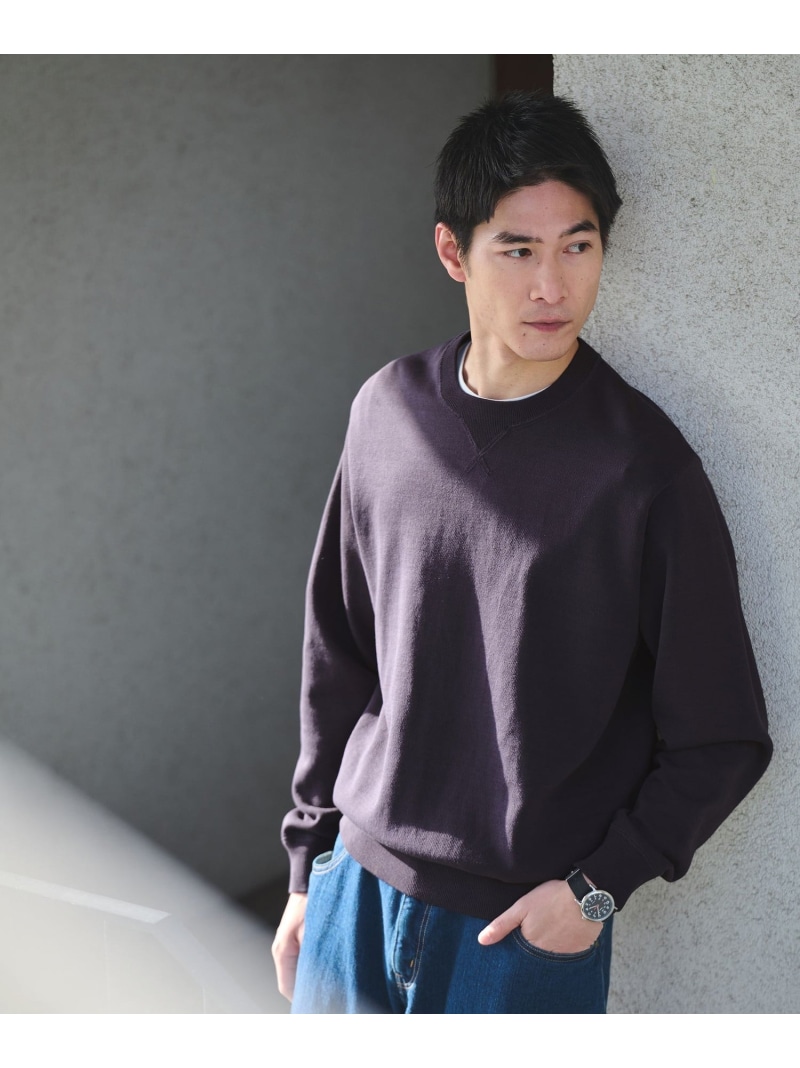 【SALE／30%OFF】コットン シルク ミックス インレイ クルーネック ニット UNITED ARROWS green label relaxing ユナイテッドアローズ グリーンレーベルリラクシング トップス ニット グレー【RBA_E】【送料無料】[ Fashion]