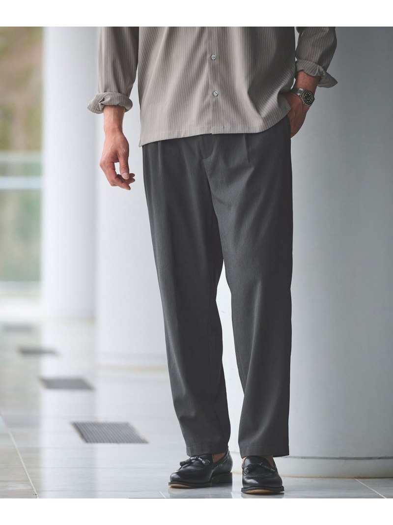 【WEB限定】JUST fit エアリーカルゼ 1P イージーパンツ-2WAYストレッチ・吸水速乾- UNITED ARROWS green label relaxing ユナイテッドアローズ グリーンレーベルリラクシング パンツ スラックス・ドレスパンツ ネイビー グレー【送料無料】[ Fashion]