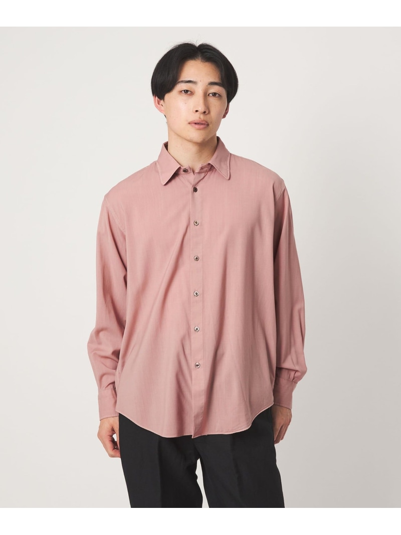 ＜Errico Formicola＞W レオ LAVATO ワイドカラー シャツ UNITED ARROWS green label relaxing ユナイテッドアローズ グリーンレーベルリラクシング トップス シャツ・ブラウス ピンク グリーン【送料無料】[ Fashion]