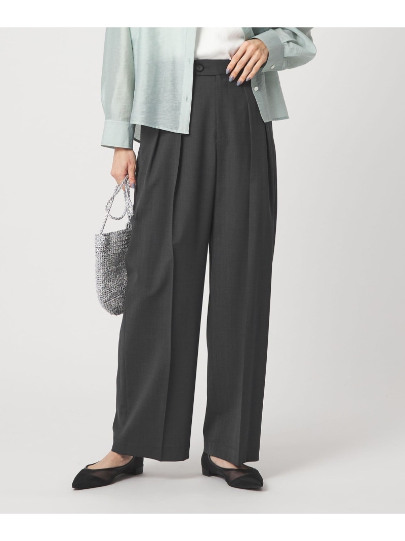 [size SHORT/TALLあり]Daily Chic コンフィ- ワイド パンツ UNITED ARROWS green label relaxing ユナイテッドアローズ グリーンレーベルリラクシング パンツ スラックス・ドレスパンツ ブラウン ブルー グレー【送料無料】[ Fashion] 10,897円