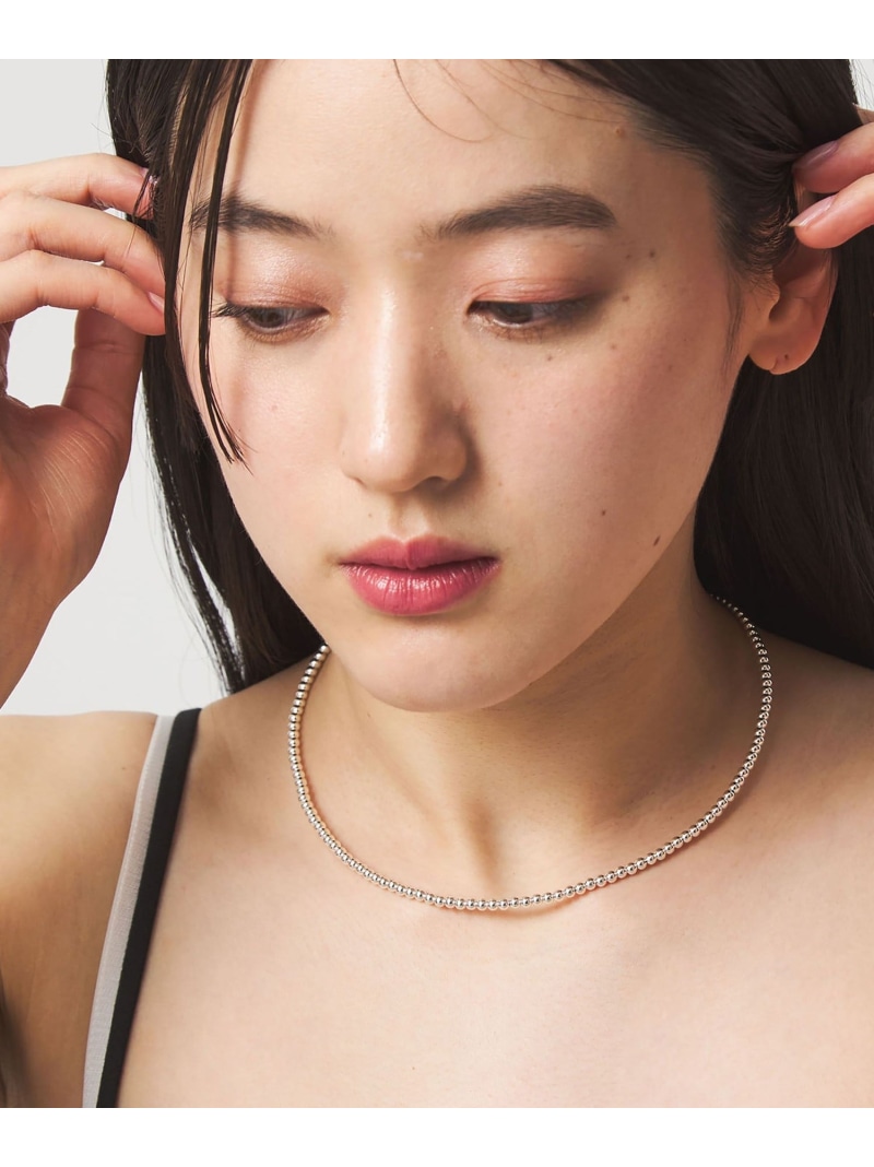 ＜ERICKA NICOLAS BEGAY＞ナバホパール ネックレス(3mm) UNITED ARROWS green label relaxing ユナイテッドアローズ グリーンレーベルリラクシング アクセサリー・腕時計 ネックレス シルバー【送料無料】[ Fashion]
