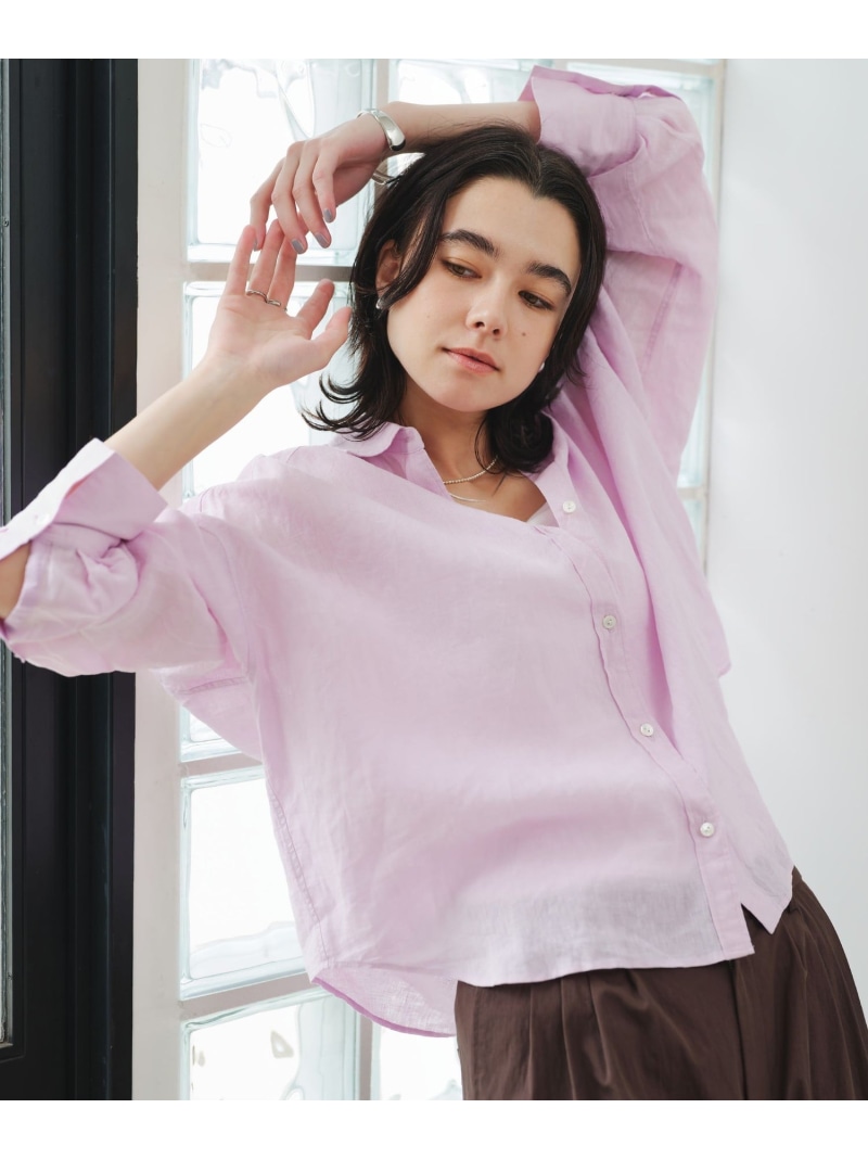 【結論シリーズ】リネンバランスシャツ[size SHORTあり] UNITED ARROWS green label relaxing ユナイテッドアローズ グリーンレーベルリラクシング トップス シャツ・ブラウス グレー ブルー ブラウン ホワイト ピンク【送料無料】[ Fashion]
