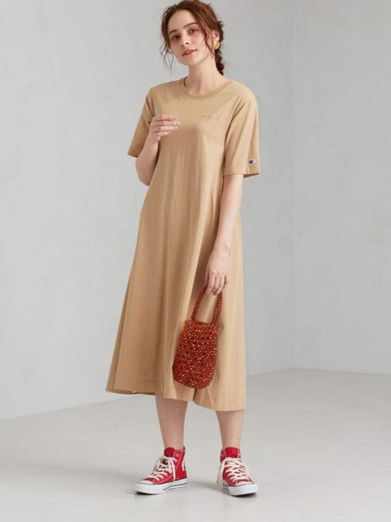 楽天市場 Rakuten Fashion Sale 30 Off 別注チャンピオン Scchampion Glrフレアワンピース United Arrows Green Label Relaxing ユナイテッドアローズ グリーンレーベルリラクシング ワンピース 半袖ワンピース ベージュ ブラック カー Rba E 送料無料